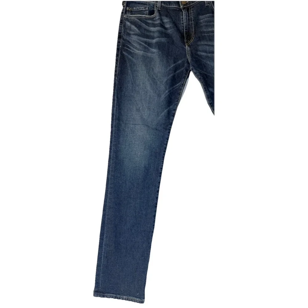 True Religion Rocco Relaxed Skinny Jeans Mens 36 Blue‎ Whiskered No Flap